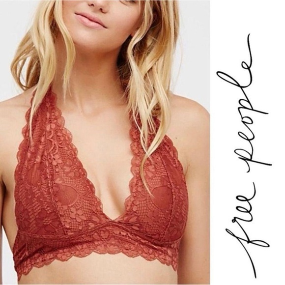 FREE PEOPLE | lace halter bralette - Picture 1 of 4
